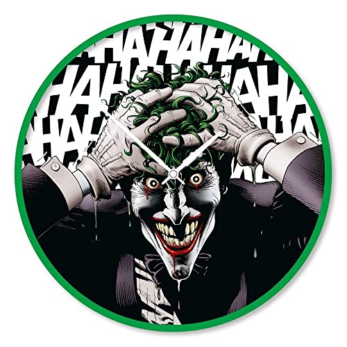 Pyramid International Dc Comics Joker - Orologio Da Parete (Joker Hahahaha Graphic), Diametro 25 Cm, Prodotto Ufficiale