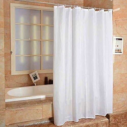 2 Ur Door - Tenda Da Doccia Extra Lunga In Poliestere Bianco Resistente Alla Muffa E Alla Muffa, 180 X 220 Cm
