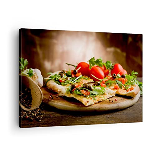 Quadro Su Tela Pizza Vegetariano Italia Cibo Stampe Da Parete 70X50Cm Quadri Moderni Soggiorno Camera Da Letto Cucina 1 Pezzo Piccoli Decorazione Mura