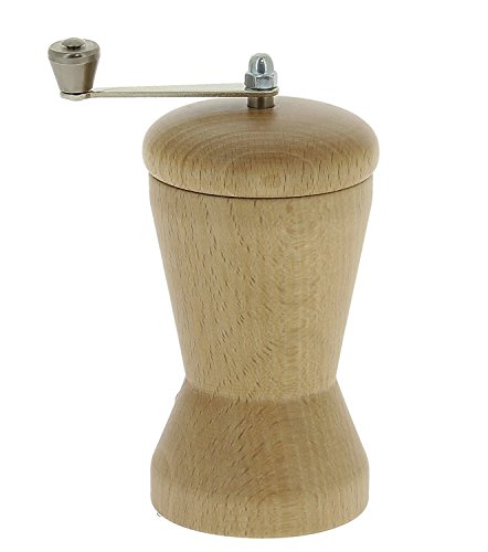 De Buyer Meccanismi Macina Per Noce Moscata Con Manovella In Acciaio Inox, Alt, M516.100101, Legno, Faggio Naturale, Altezza 10 Cm