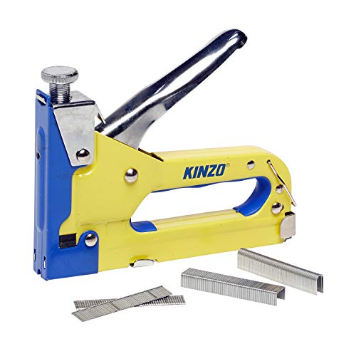 Kinzo Pinzatrice Graffettatrice Professionale 3 In 1 In Metallo Perfetta Per Lavoro Hobby E Fai Da Te. Con 1500 Punte Incluse Varie Dimensioni