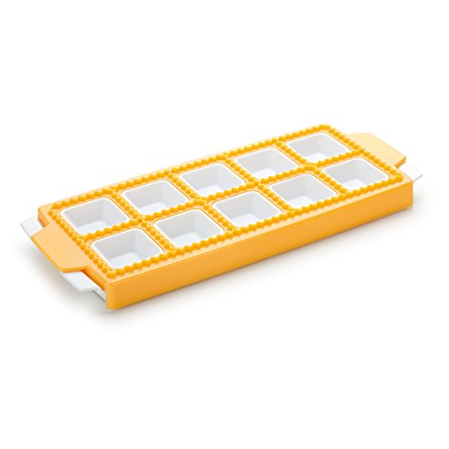 Tescoma Delicia 630877 Stampo Per Raviolini Quadrati, Plastica, 10 Pezzi, 1 Pezzo, Giallo