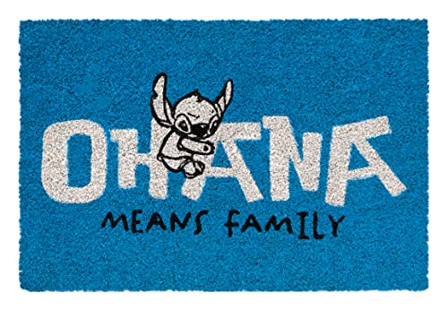 Grupo Erik, Zerbino Disney Stitch Celeste, Fabbricato Con Una Base In Pvc Antiscivolo, 40X60 Cm