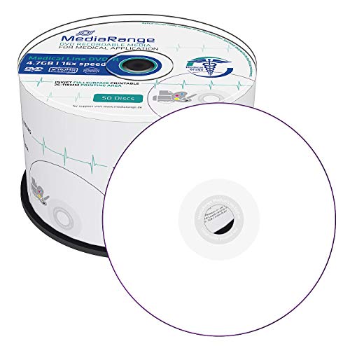 Mediarange Medical Line Dvd-R 16X (50) Mr429 Cake Box A Getto D'Inchiostro Stampabile