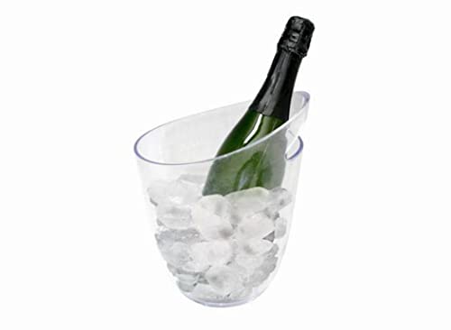 Vb Vin Bouquet Transparent 1 Bottle Ice Bucket Secchiello Portaghiaccio Trasparente Per 1 Bottiglie, 1 Botella