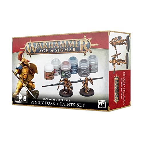 Games Workshop 60-10 Warhammer Age Of Sigmar Stormcast Eternals Vindictors + Paint Set