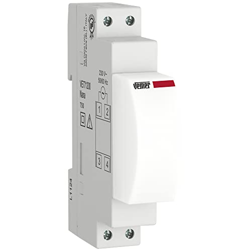 Vemer Ve771200 Nana - Lampada Di Emergenza Per Illuminazione Quadro Elettrico In Caso Di Blackout, Installazione Su Barra Din, Alimentazione 230V, Bia