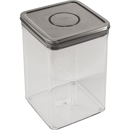 Oxo Steel Contenitore Alimentare Pop, Grande, Sezione Quadrata, Altezza Media, 4.2 L