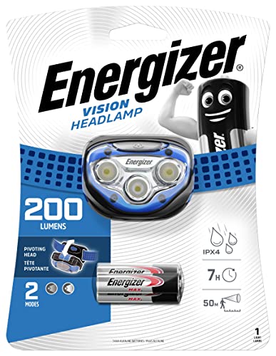 Energizer Torcia Frontale, Vision Led Lampada Frontale, Batterie Incluse