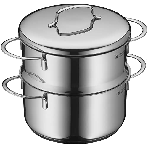 Wmf Mini Piroscafo Con Coperchio In Metallo, Piccolo, 16 Cm, 1,5 L, Cromargan Acciaio Inox Lucido, Induzione, Impilabile, Ideale Per Piccole Porzioni