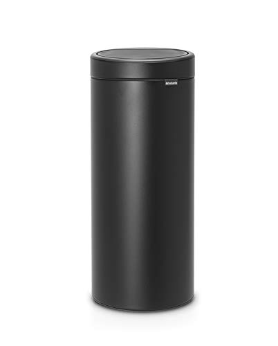 Brabantia Touch Bin, Acciaio, Mineral Moonlight Nero, 30L