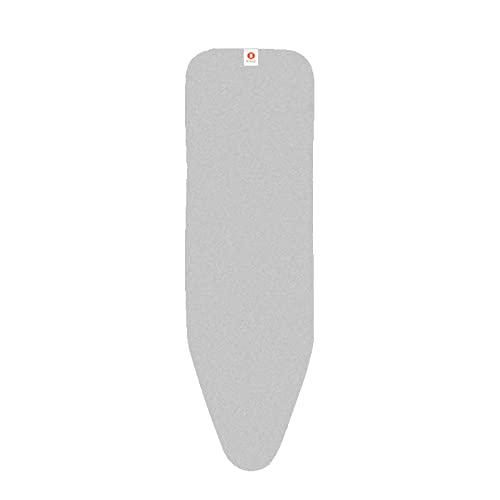 Brabantia Faster Ironing Fodera, Riflettente Il Calore, Con Spugna Da 2 Mm, 124X38 Cm, Metallizzato