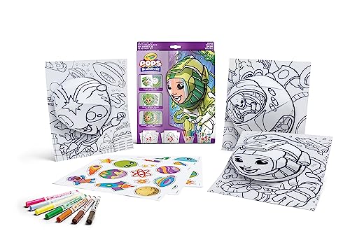 Crayola Pops - Set Attività 3D, Per Colorare E Creare Disegni In 3D, Attività Creativa E Regalo Per Bambini, Soggetto Spazio, Da 6 Anni, 04-2806