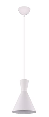 Reality Leuchten Enzo R30781031 - Lampadario A Sospensione In Metallo Bianco Opaco, 1 Lampadina E27