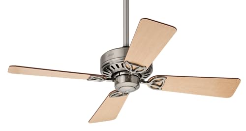 Hunter Fan Ventilatore Da Soffitto Bayport 107 Cm Per Interni, Con Catena A Strappo, 4 Pale Intercambiabili In Acero E Ciliegio, Ideale Per Estate E I