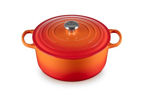Le Creuset Cocotte Rotonda Evolution In Ghisa Vetrificata Con Coperchio, Diameter 28 Cm, Arancione, 21177280902430