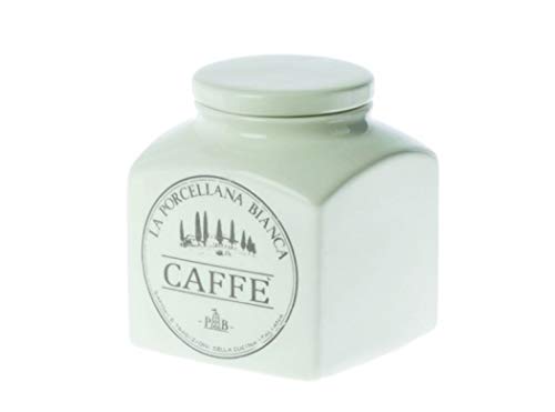 La Porcellana Bianca - Barattolo Porcellana Caffe' In Gift Box - Conserva, Barattoli E Contenitori - Barattoli Cucina - Porcellana - 1100 Cc; 11,5X11,