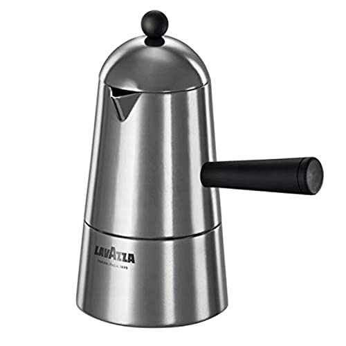 Ilsa Caffettiera Espresso Carmencita Classic, Alluminio, Manico E Pomolo Neri, Capacità 15 Cl, Tazze 2