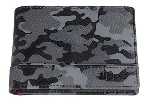 Zippo Lether Tri Fold Wallet Portamonete 11 Centimeters Grigio (Grey Camouflage)