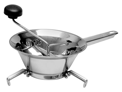 Home In Rombo Home Passaverdura Inox Trio 3 Dischi Cm24 Utensili Da Cucina, Acciaio Inossidabile, 24 Cm