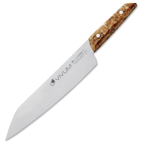 F.Dick Vivum Chef'S Knife (Chef'S Knife With 21 Cm Blade, With Birch Wood Handle, 58 Hrc, Curved Blade, Kitchen Knife) 83647212H