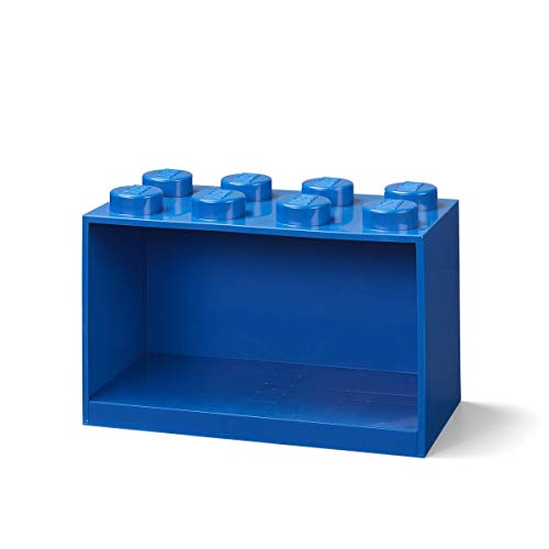 Room Copenhagen Mensola Mattoncini Lego 8 Manopole, Blu, Acrylic, 8 Bottoni