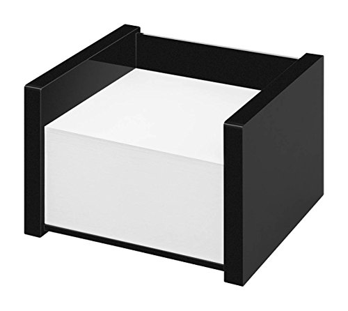 Wedo 637001 - Portablocco Black Office, In Polimetilmetacrilato (Pmma), 500 Fogli Di Carta Per Appunti, Con Piedini In Gomma 10,9 X 10 X 7,5 Cm, In Co