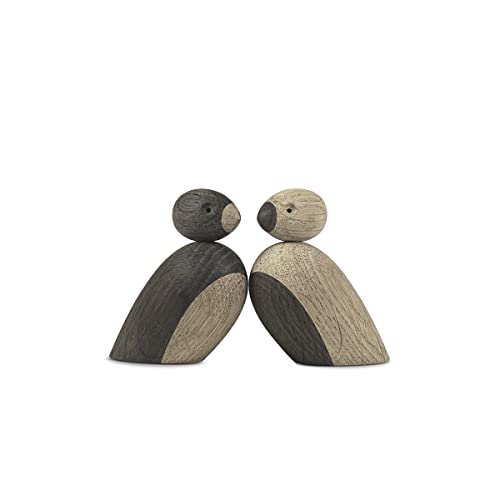 Kay Bojesen Coppia Di Passeri Piccoli 5,5 Cm Figure In Legno, Legno