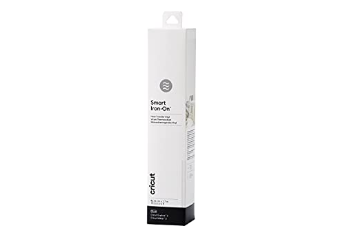 Cricut Smart Iron-On Heat-Transfer Vinyl | 1 Sheet | 33Cm X White, Pvc, 2.7M (9Ft)