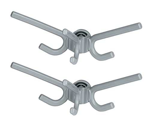 Wenko Gancio Triplo Herkules 2 Pezzi - Set Di 2 Ganci, Ciascuno Triplo, Abs, 29 X 12.5 X 15 Cm, Grigio