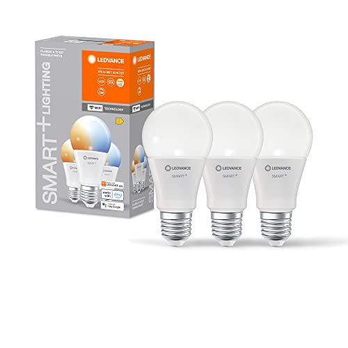 Ledvance Lampada Led Intelligente Con Tecnologia Wifi, E27-Base Ottica Opaca ,Colore Della Luce Modificabile (2700K-6500K), 1055 Lumen, Sostituzione D