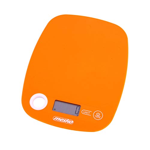 Mesko Ms3159O Bilancia Da Cucina Digitale, Bilancia Alimenti Di Alta Precisione, Ultrapiatta, 5 Kg, Display Lcd, Gradazione 1 G, Funzione Tare, Misura