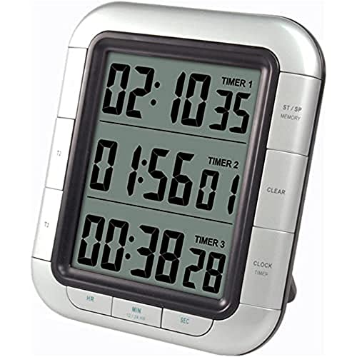 Technoline Kt 300 Timer Da Cucina Digitale, Argento, 10.3X2X12.1 Cm