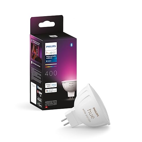 Philips Hue White And Color Ambiance, Faretto Smart, Luce Bianca O Colorata, Dimmerabile, Bluetooth, Gu5.3, 5W