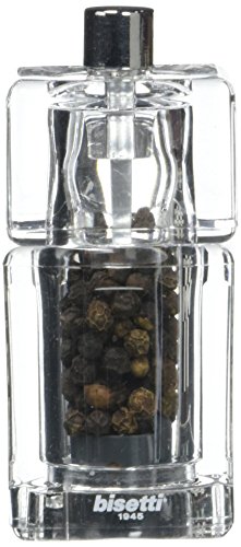 Bisetti Macina Pepe, Acrilico, Trasparente, 4 Cm