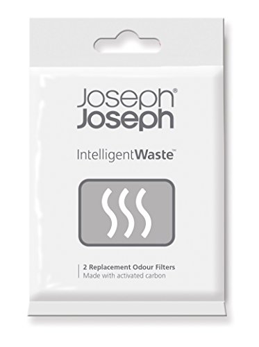 Joseph Joseph - Intelligent Waste, Filtri Di Ricambio Antiodore Ai Carboni Attivi Per Pattumiera Dell’Umido - Confezione Da 2 Pezzi