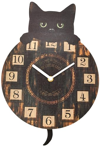 Nemesis Now Kitten Tickin' Clock 25Cm Marrone