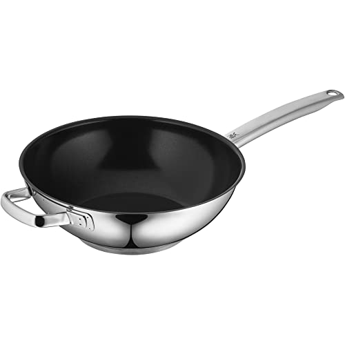 Wmf Durado - Padella Wok A Induzione, 28 Cm, Rivestita In Acciaio Inox, Adatta Per Forno