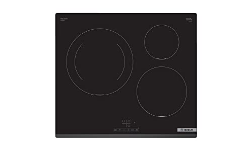 Bosch Puj631Bb5E Encimera Inducción Encastrable 60 Cm. 3 Zonas Color Negro/Bisel Delantero Touchselect Zona De 28 Cm.