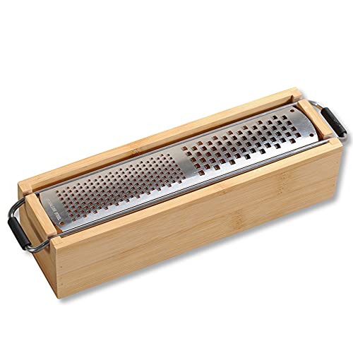Kesper 58060 Grattugia Parmigiano Con Contenitore, Bambù