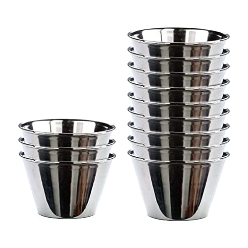 Happy Friends - Mini Stampi Per Budini - Acciaio Inox - Set Di 12 - Ø 8 Cm