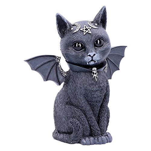 Nemesis Now Grande Statuetta Di Gatto Occulto Alato Malpuss, Nero, 24 Cm