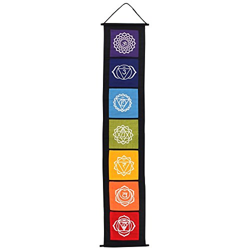 Something Different Striscione Con Simbolo Dei Chakra, Tessuto, Multicolore, 29 X 0,2 X 154 Cm
