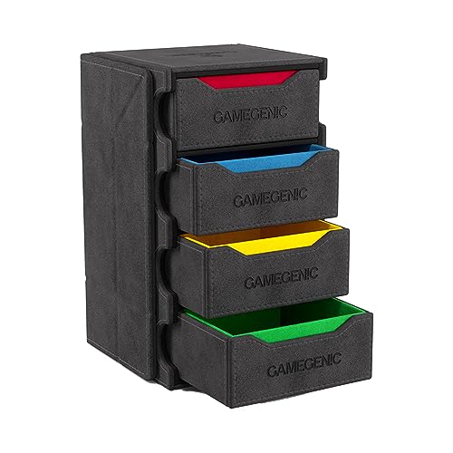 Gamegenic Token'S Lair - Scatola Token All-In-One Di Alta Qualità Con Vassoio Per Dadi Integrato Per La Massima Esperienza Di Gioco, Archiviazione Mul