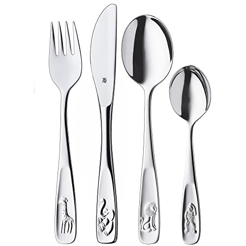Wmf Set Posate Bimbo Animali, 4 Pezzi, Posate Acciaio Inox 18/10