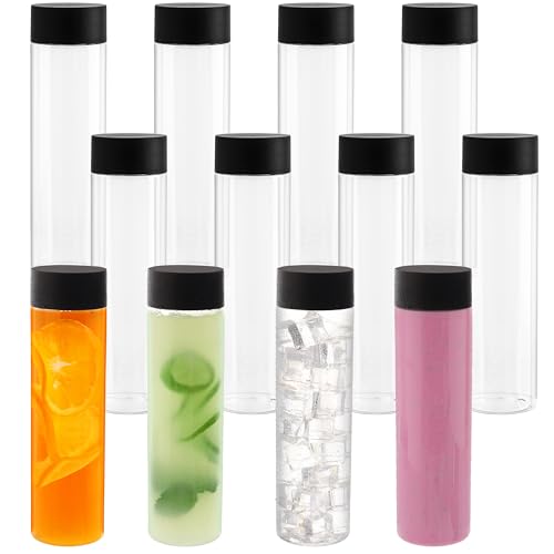 Belle Vous 12 Bottiglie Plastica Riutilizzabili - Bottiglia Acqua Riutilizzabile 500Ml - Contenitori Trasparenti - Contenitore Trasparente Per Succo D