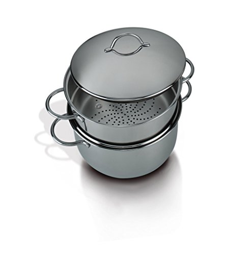 Barazzoni Spa Vapore Vaporset Con Fondo Ø24Cm, Acciaio Inox 18/10, Argento