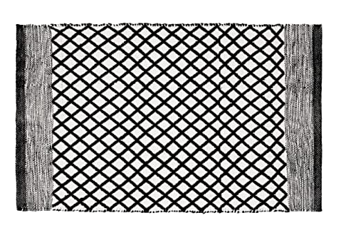Wenko Tappetino Scendibagno Tara Sostenibile Realizzato Con Bottiglie Pet Riciclate, Motivo Moderno In Stile Etnico, Lato Inferiore Antisdrucciolo, La