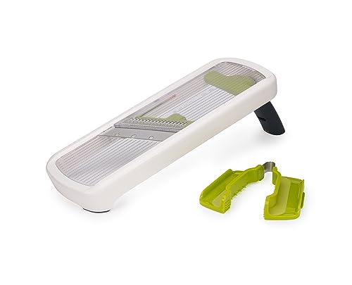 Joseph Joseph Multi-Grip, Mandolina Per Verdure, Tagliaverdure Manuale Regolabile, Affetta Verdure Con Presa Di Precisione, 3 E 2 Spessori Di Taglio E
