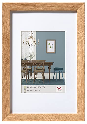 Walther Design Rovere Chiaro 40 X 50 Cm Con Passe-Partout, Cornice In Legno Fiorito Ef050E